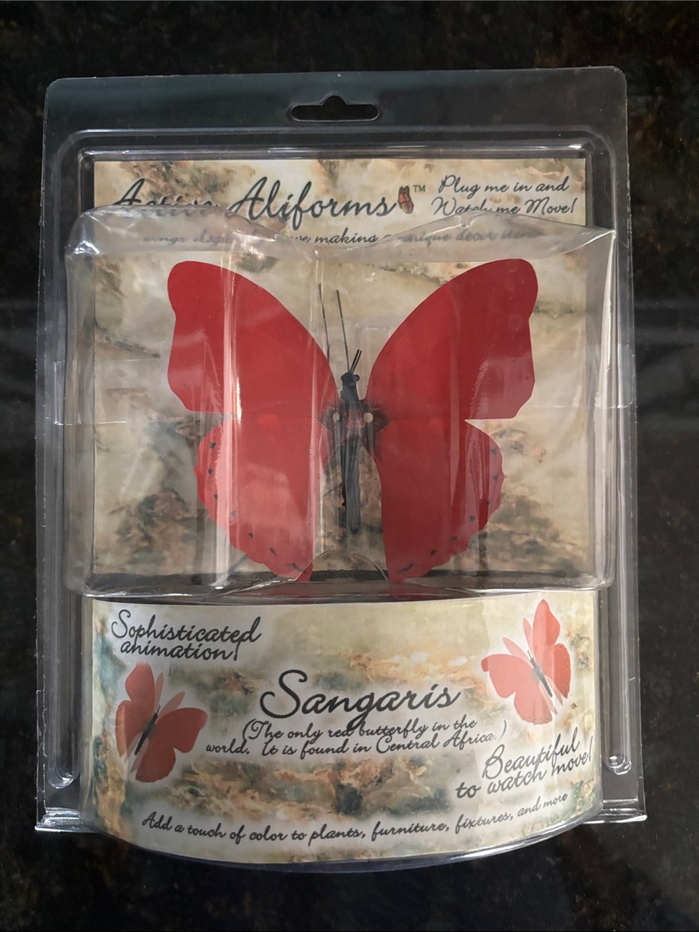 Sangaris Red Butterfly Animated Figurine